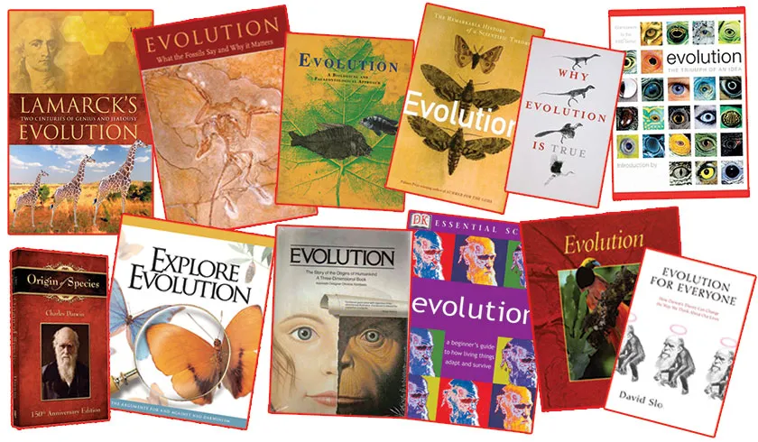 There are hundreds of books about evolution, filled with specious facts, under the control of the Darwinist dictatorship on the market today.