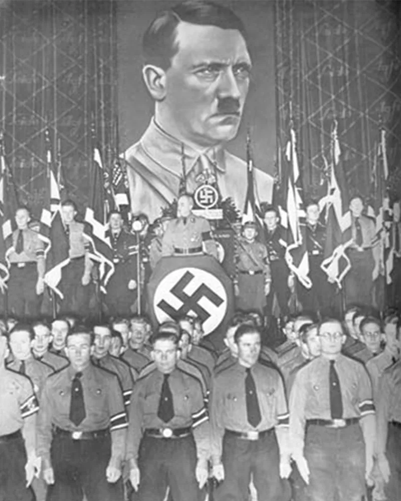 The Feeling That "Hitler Is Always Watching You" The reason why posters of the leader are displayed in all parts of the country in fascist regimes is to make pe