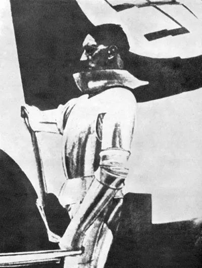Another intention of fascist art is to portray the leader as sacred. This was the aim in Hubert Lanzinger's portrait of Hitler The Flag-Bearer.