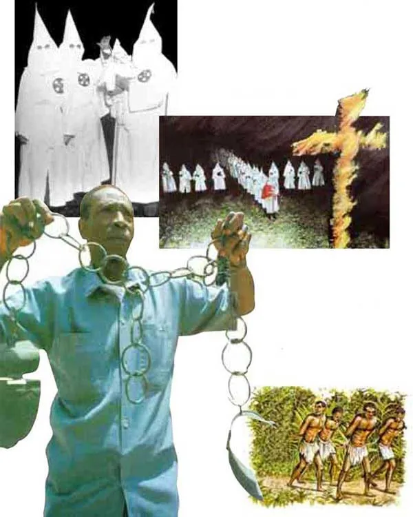 THE OPPRESSION OF THE BLACKS The Ku Klux Klan was the group that carried out the most ruthless attacks against blacks. The chain in the picture to the side was