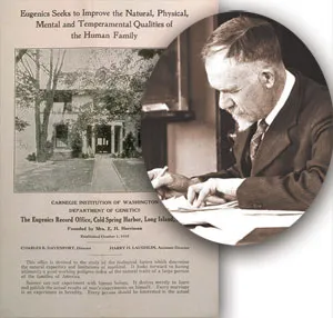 The University of Heidelberg honored H. Laughlin, a prominent eugenist, for his work on "the science of racial hygiene." This newspaper cutting carries the repo